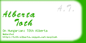 alberta toth business card